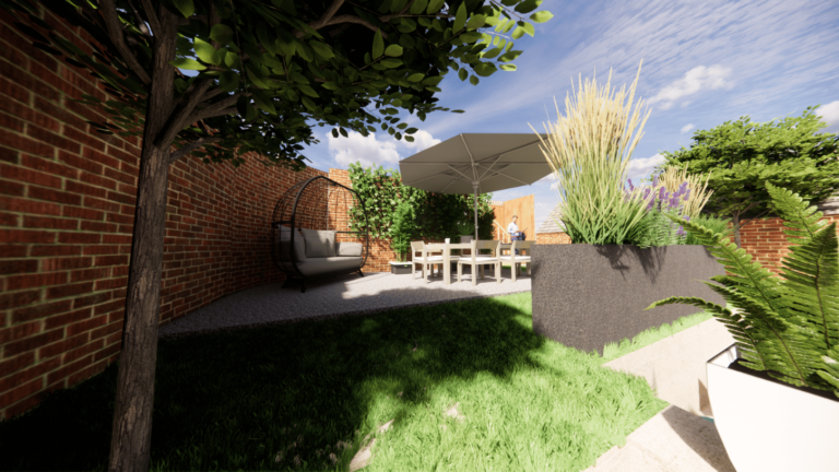 Chellaston, Derby Backyard Garden Design Concept