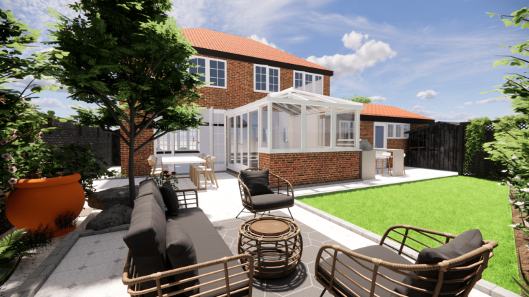 Milton Keynes Garden Design no fence