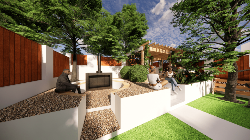 split level firepit