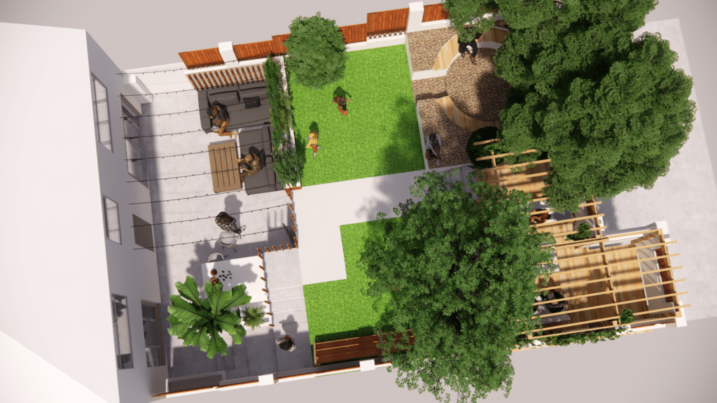 Overhead shot