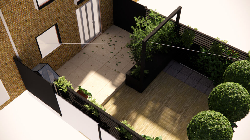water logged garden design scheme
